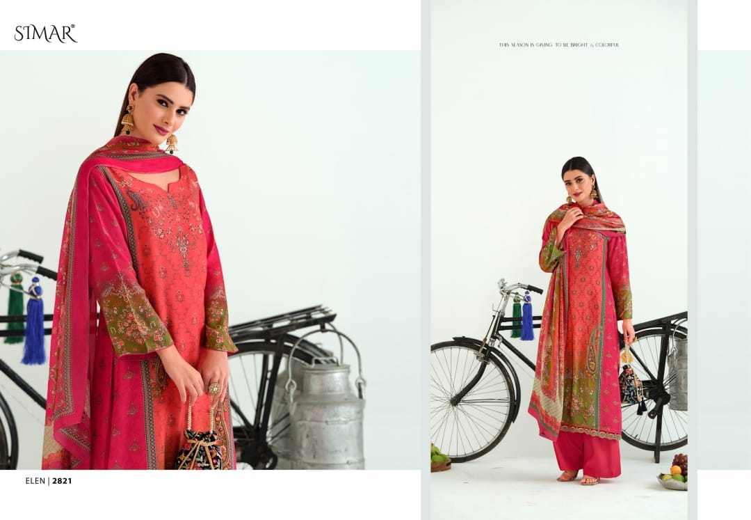 Ellen Vol 3 By Glossy Pakistani Style Pashmina Dress Material Wholesale Price In Surat
